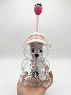 Starbucks bear glass cup