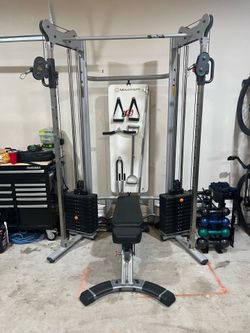 Movement U3 Functional Trainer Cable Machine with Bench & Attachments
