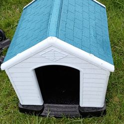 All Vinyl Dog House  2'Wx3'Lx19"H Which Should Occupy Any Small-Medium Size Animal.