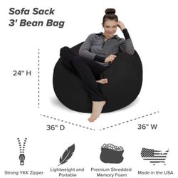 Large Adult Size Bean Bag Chair