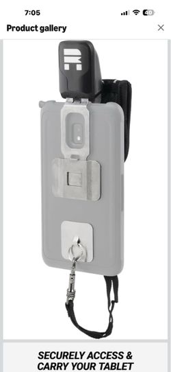Scosche Android Tablet Belt Clip for Hands-Free Tablet Access with Quick Release Buckle & Security Cord for Warehouse, Retail & Industrial Use, Compat