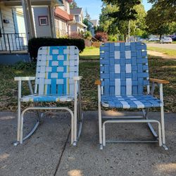 2- ALUMINUM ROCKING CHAIRS 