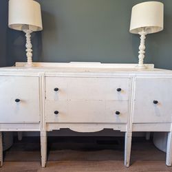 White Buffet Table 