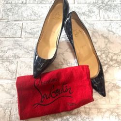 Christian Louboutin Blue Patent Leather Décolleté 70 Pumps Heels