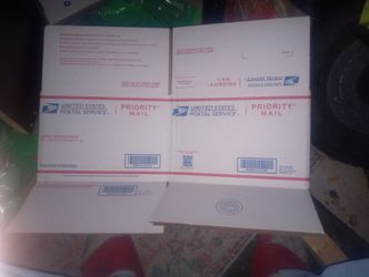 Post office priority mail shipping boxes