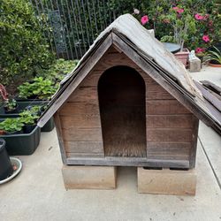 DOGHOUSE, WOODEN  CUSTOM-BUILT