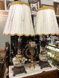 Gold applied vintage lamps