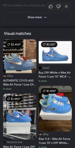 Nike Air Force one's off white