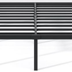 NEW JETO King Metal Bed Frame – 14” Platform, Heavy Duty, No Box Spring Needed