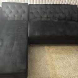 84" Wide Reversible Sleeper Sofa & Chaise