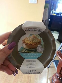 4 mini pie pan set nuevas