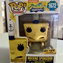 🧽2024 Funko POP! Animation Television Nickelodeon SpongeBob SquarePants #1672 Mocking SpongeBob Hot Topic Exclusive🍍