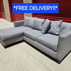 L SHAPED SOFA WITH REVERSABLE CHAISE