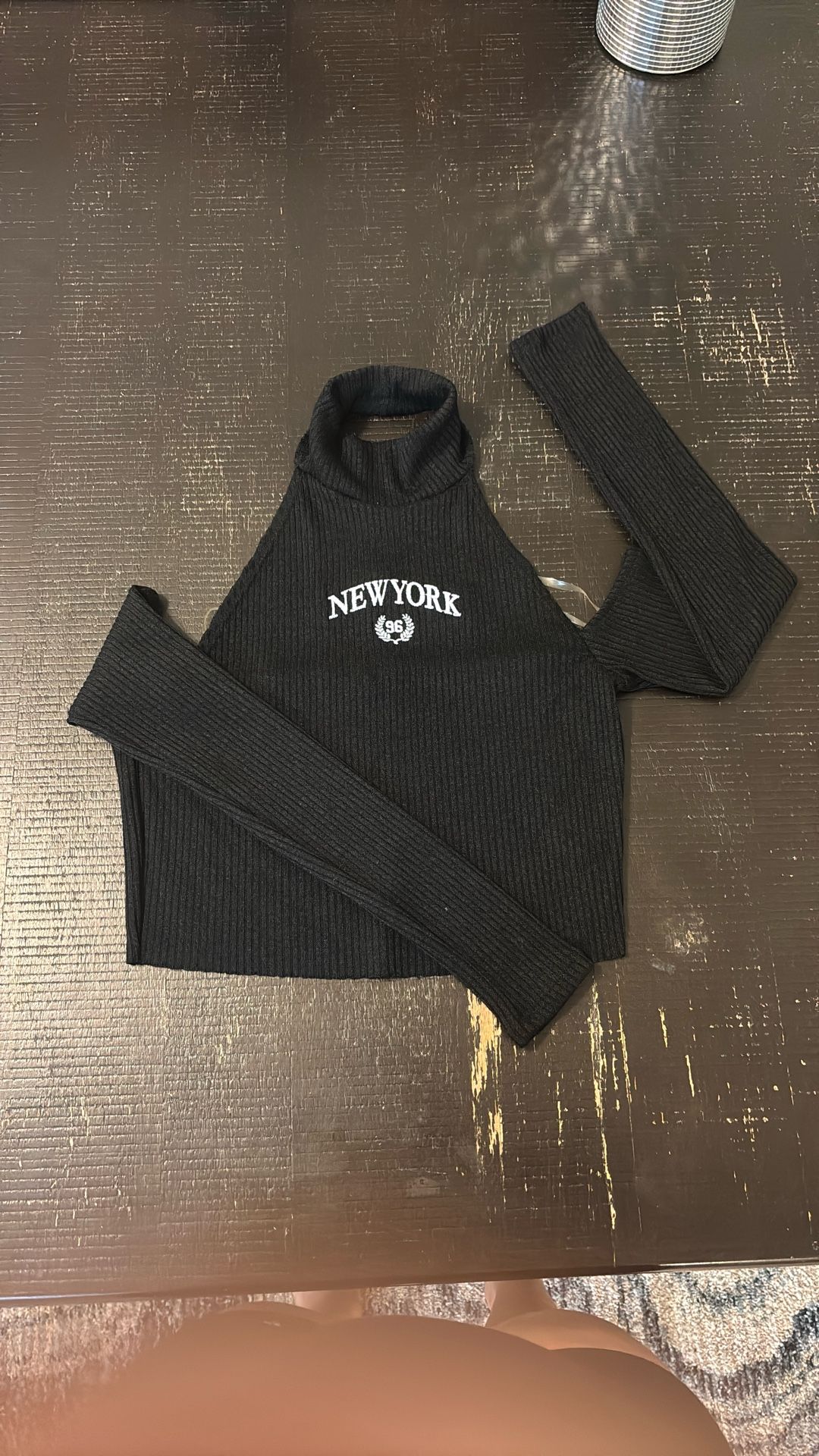 Black Off-shoulder + Turtle Neck