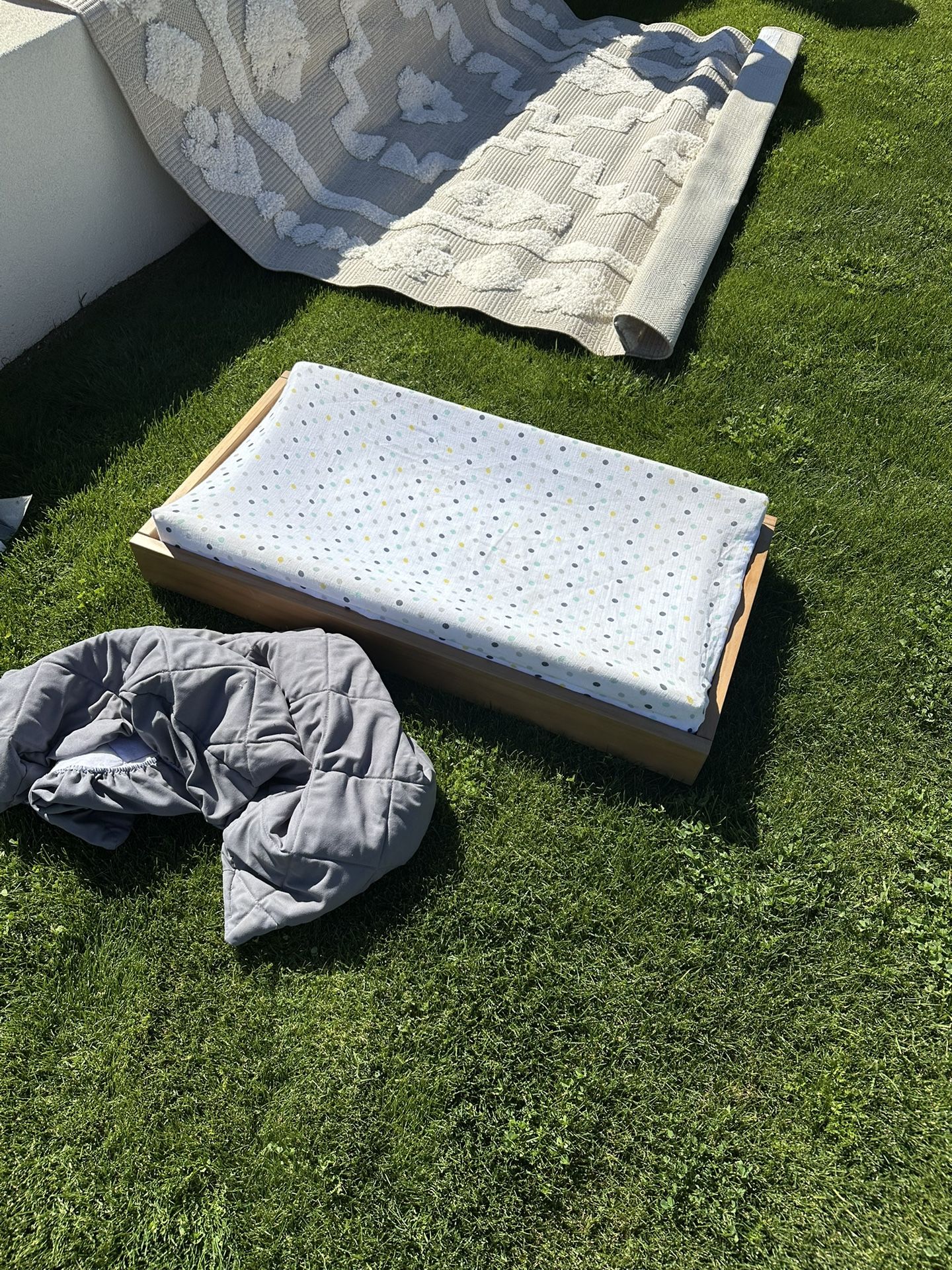 Wood Baby Changing Table Pad 2 Covers