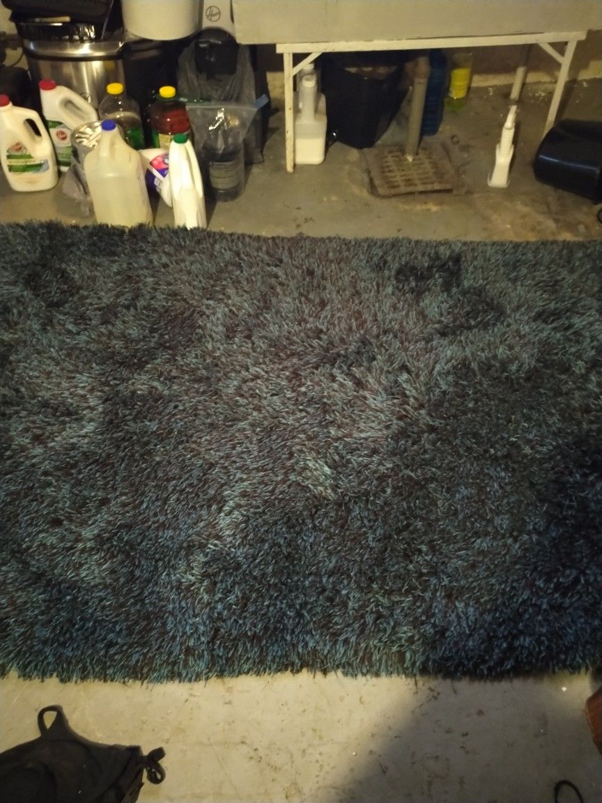 senses 51x79 shag choc/teal