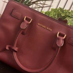 Burgundy Michael Kors Shoulder Bag 