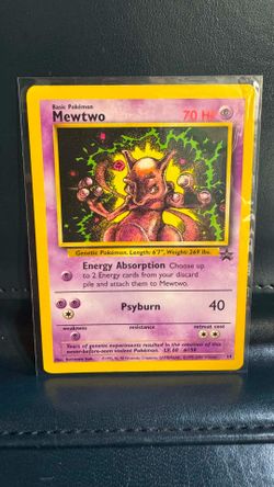 Mewtwo #14 Black Star Promo card from the Wizards of the Coast era, originally released around 1999–2000.
