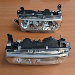 91-97 Toyota Land Cruiser FJ80 Clear GLASS Headlights 