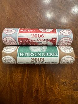 US Mint Jefferson Nickel Rolls 2003 and 2006