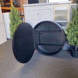 New 24in Round Medicine Cabinet With Led Mirror