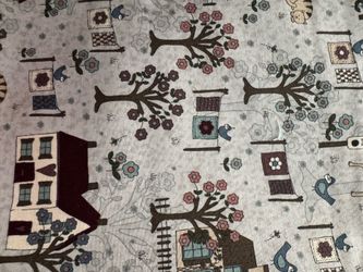 Beautiful folk inspired fabric -Designed by Lynette Anderson