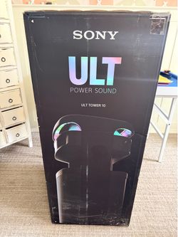 Sony ULT Tower 10 Bluetooth Party Speaker – New/Open Box – Powerful 360° Sound & Karaoke