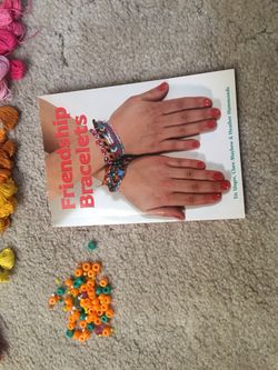 Friendship bracelet book and supplies