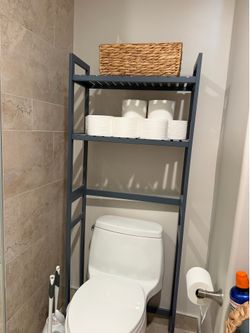 over the toilet storage shelf