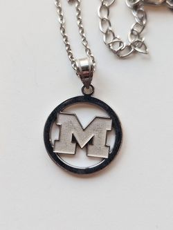 University Of Michigan .925 Sterling Silver Pendant Necklace