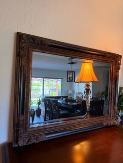 Large Ornate Framed Wall Mirror