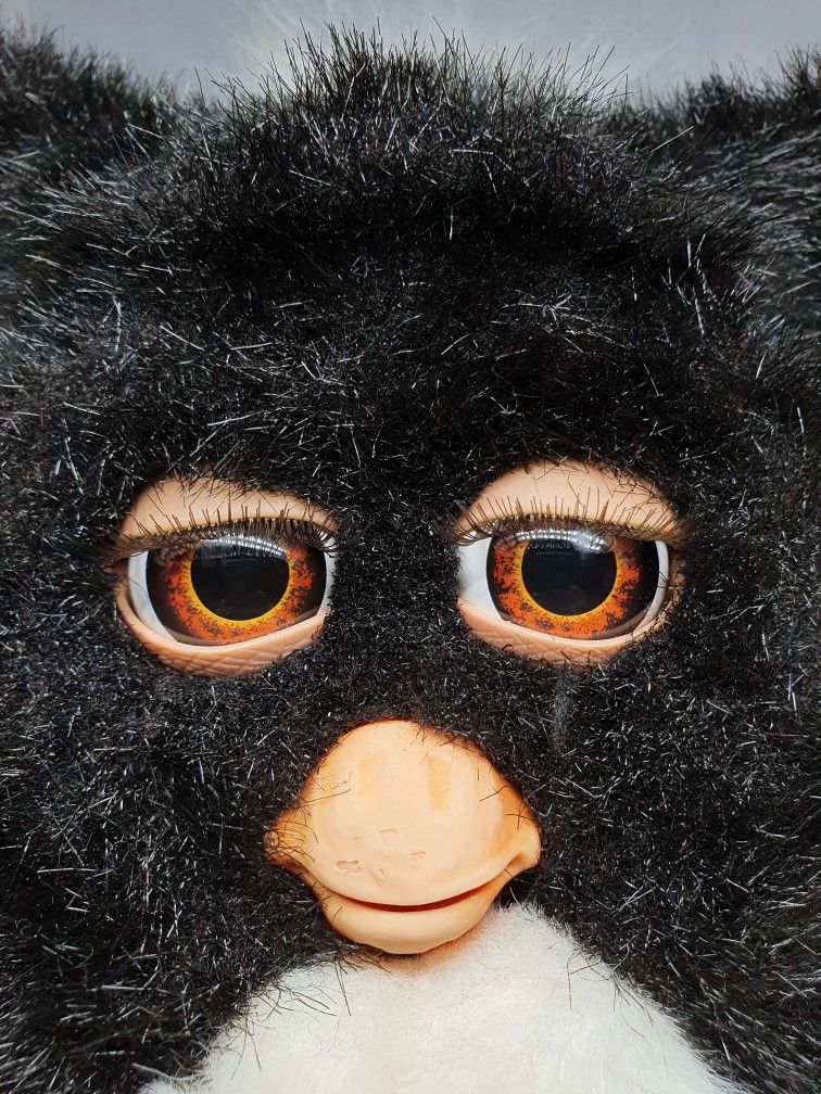 Furby Emoto-Tronic Furbys 59294 (2005) Brown Amber Eyes Black Charcoal