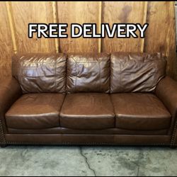 Leather Couch Sofa - Free Delivery 