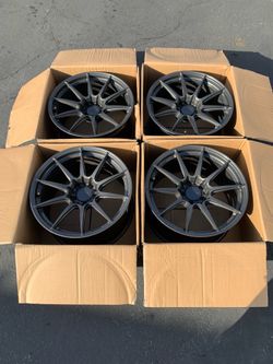 Like New 18” Audi Mercedes BMW Gunmetal Grey TSW Imatra Rotary Forged Wheels 5x112