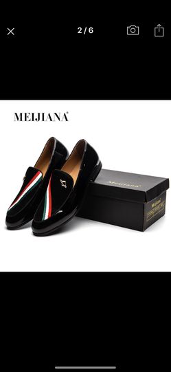 MEIJIANA Men Velvet Slippers Loafers Embroidery