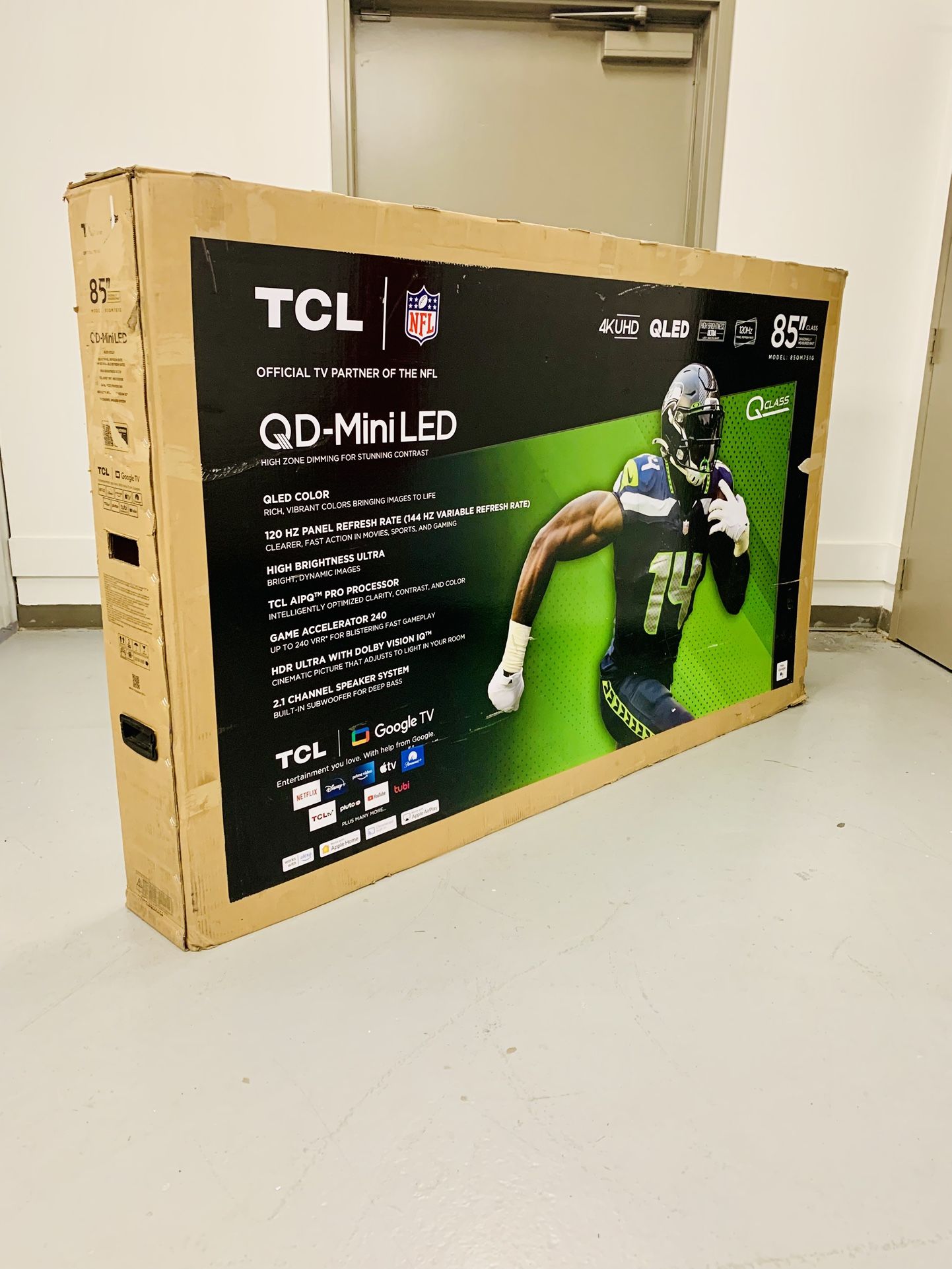 TCL - 85" Class QM7-Series 4K UHD HDR QD Mini LED Smart Google TV Brand New In Box Can Deliver
