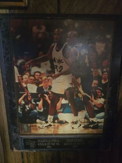 Shaq/Chris Webber roty plaque 92