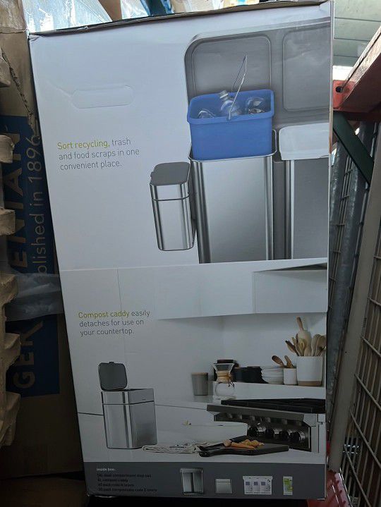 Simplehuman 58L Dual Compartment Step Can + Compost Caddy (Unboxing & First  Impressions!) 