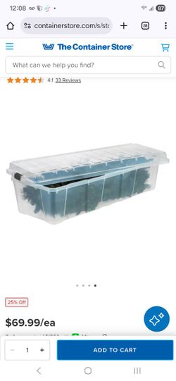 Container Store Christmas Tree Holder. With RED Lid