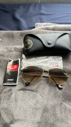 Ray-Ban RB3025 Aviator Sunglasses Gold/Brown Gradient