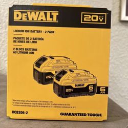 DEWALT 20V MAX Lithium-Ion 6.0Ah Battery (2-Pack)