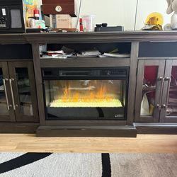 Raymour & Flanigan tv stand & fire place