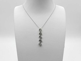 5.7 Dwt Lab Diamond Pendant Chain Sterling Sliver Mk1225rzmia