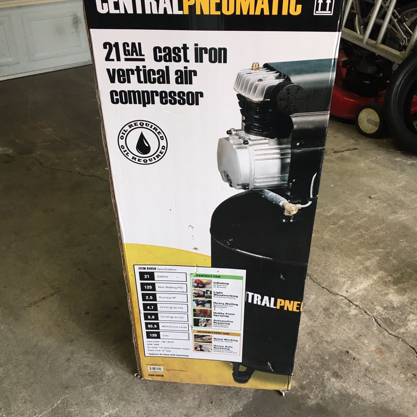 Air Compressor 21 galons