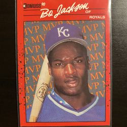 Donruss 90 Bo Jackson FACTORY ERROR CARD No Inc Dot On Back