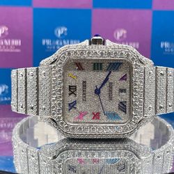 Rainbow Dial Cartier Moisannite Watch
