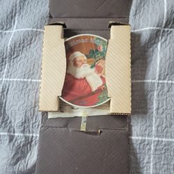 1987 Norman Rockwell Santa's Golden Gift Collectible Plate From The Bradford Exchange