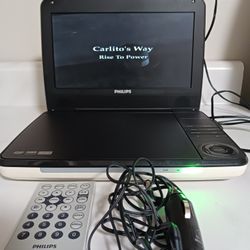 Philips Portable DVD Player With Screen And Remote