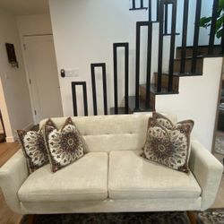 Loveseat Sofa Mid Century Modern Decor 