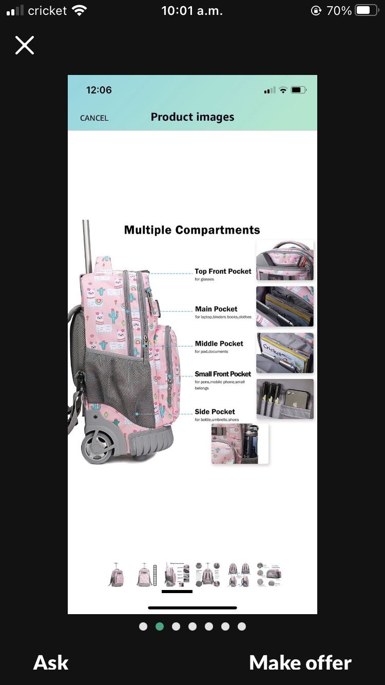 Rolling backpack Girl Tilami